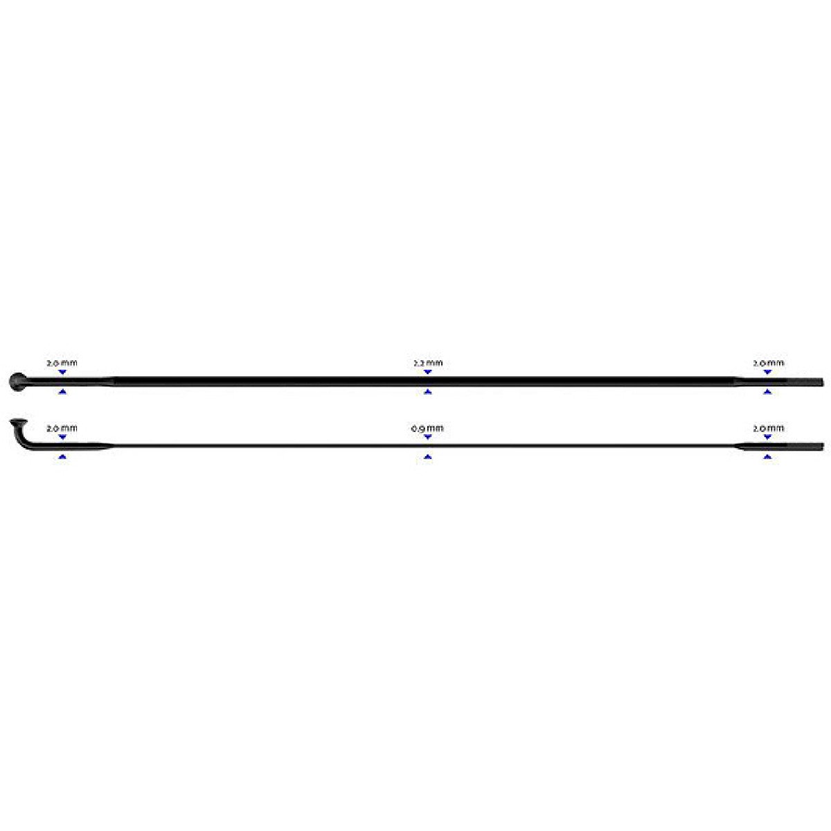 Stipinas 2-2.3-0.9-2 x 292mm Sapim CX-Ray J-Bend