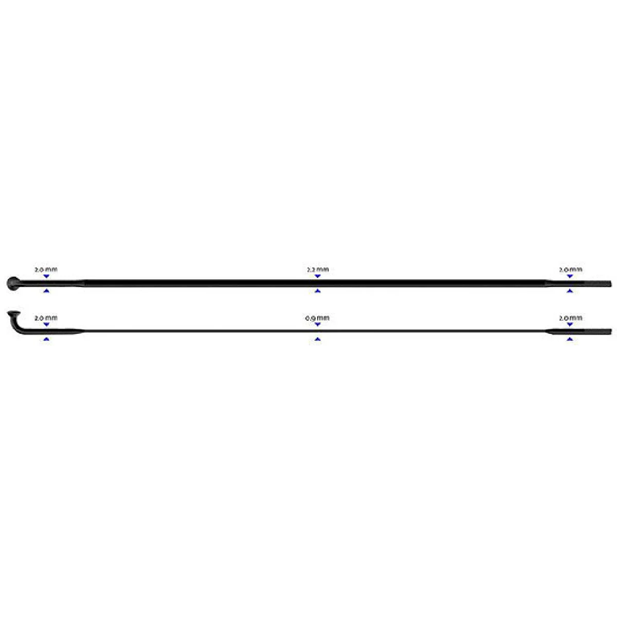 Stipinas 2-2.3-0.9-2 x 292mm Sapim CX-Ray J-Bend