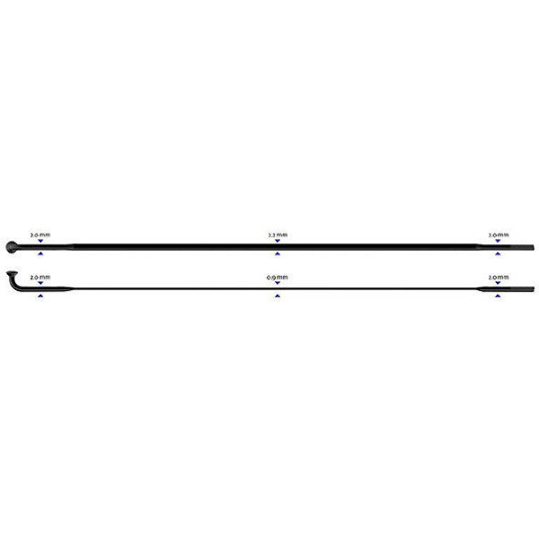 Stipinas 2-2.3-0.9-2 x 292mm Sapim CX-Ray J-Bend