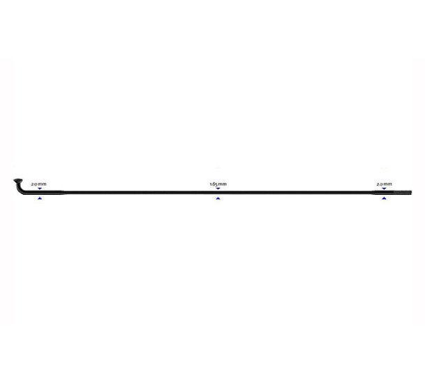 Stipinas 2-1.65-2 x 294mm Sapim D-light J-Bend