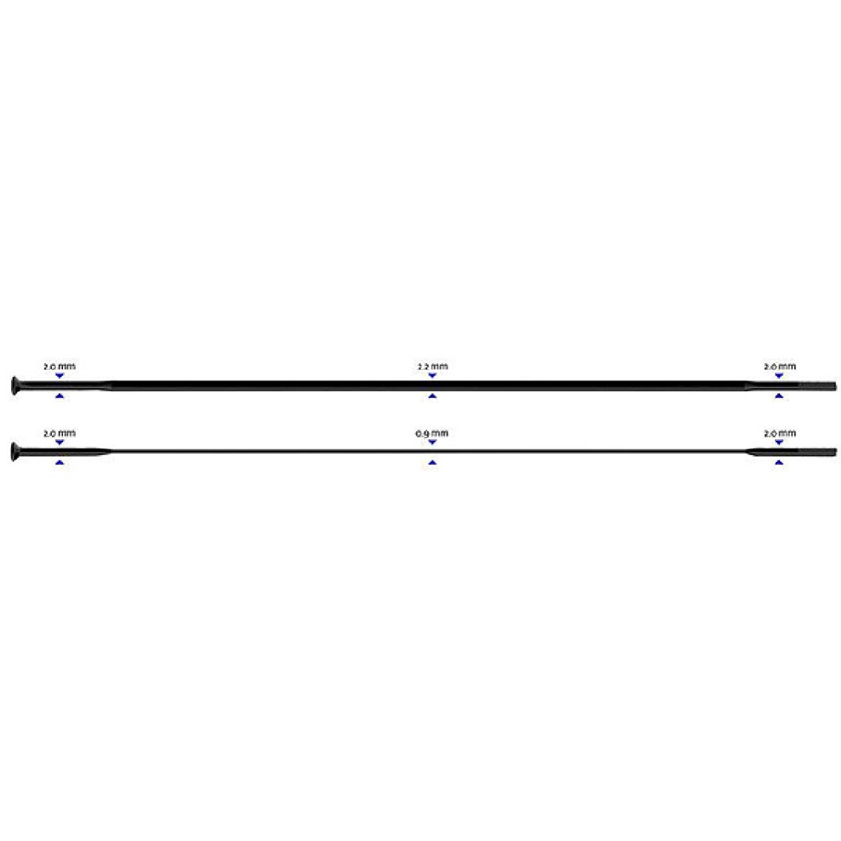 Stipinas 2-2.3-0.9-2 x 294mm Sapim CX-Ray Straight