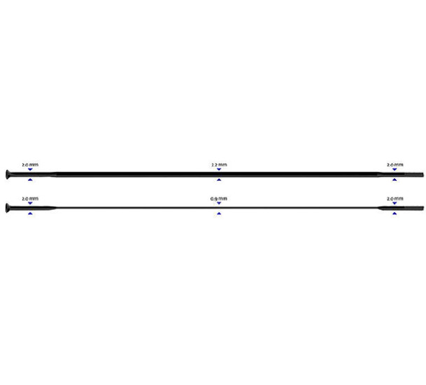 Stipinas 2-2.3-0.9-2 x 294mm Sapim CX-Ray Straight