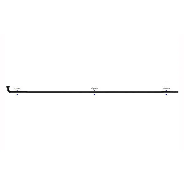 Stipinas 2-1.65-2 x 296mm Sapim D-light J-Bend