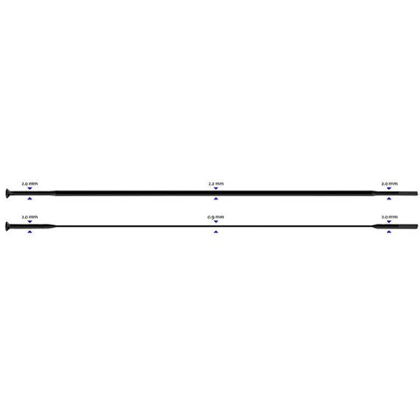 Stipinas 2-2.3-0.9-2.0 x 296mm Sapim CX-Ray Straight