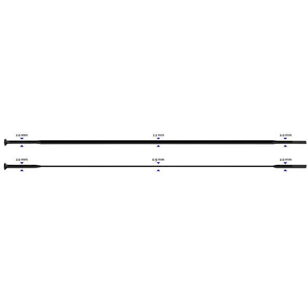 Stipinas 2-2.3-0.9-2.0 x 298mm Sapim CX-Ray Straight