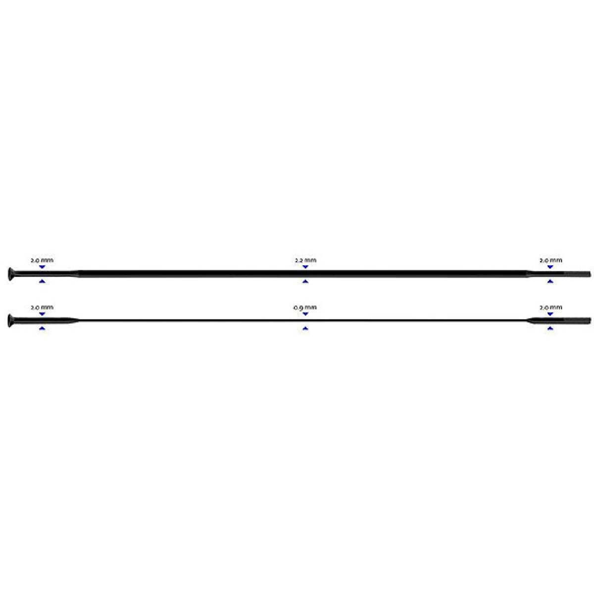 Stipinas 2-2.3-0.9-2.0 x 300mm Sapim CX-Ray Straight