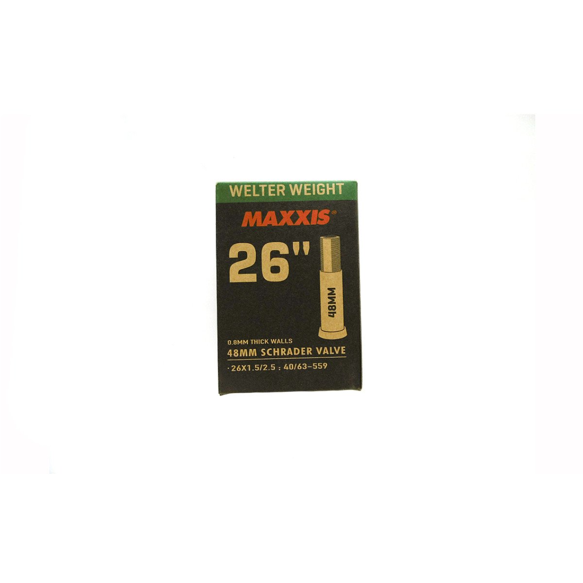 Kamera Maxxis 26 x 1.50/2.50 Schrader 48mm Kamera Maxxis 26 x 1.50/2.50 Schrader 48mm