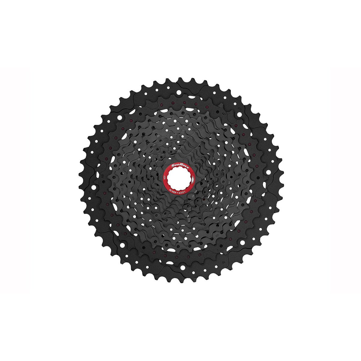 SunRace CSMZ91X 10-50T black galinis žvaigždžių blokas | 12 pavarų