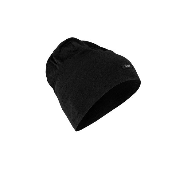 Kepurė GripGrab Merino Polyfibre Lightweight Beanie Black L