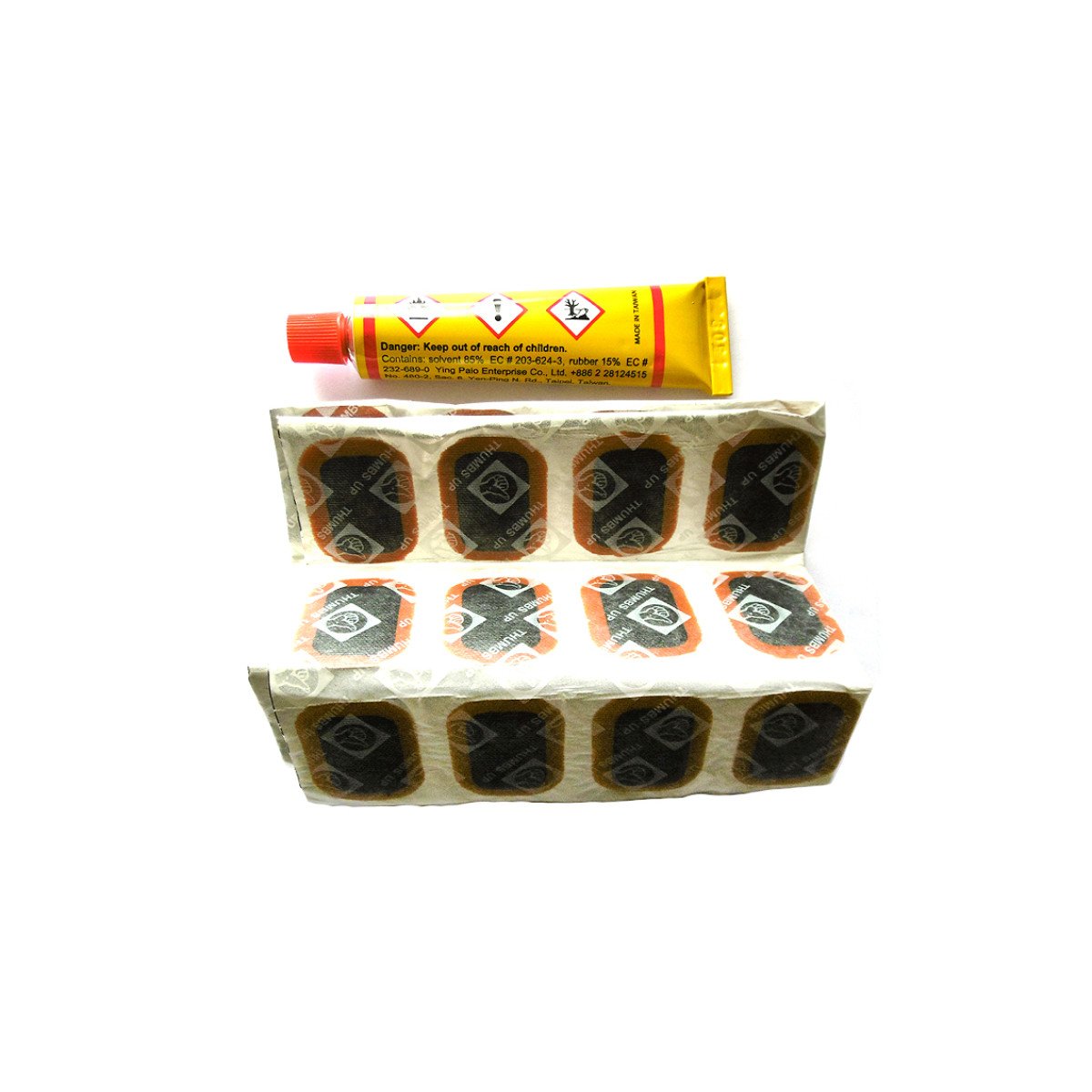 kamerų remonto komplektas 48 lopai 33 x 26mm kamerų remonto komplektas 48 lopai 33 x 26mm