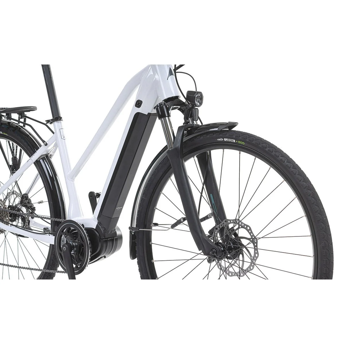 Elektrinis dviratis Levit Musca MX 630 e-Trekking 28" White pearl