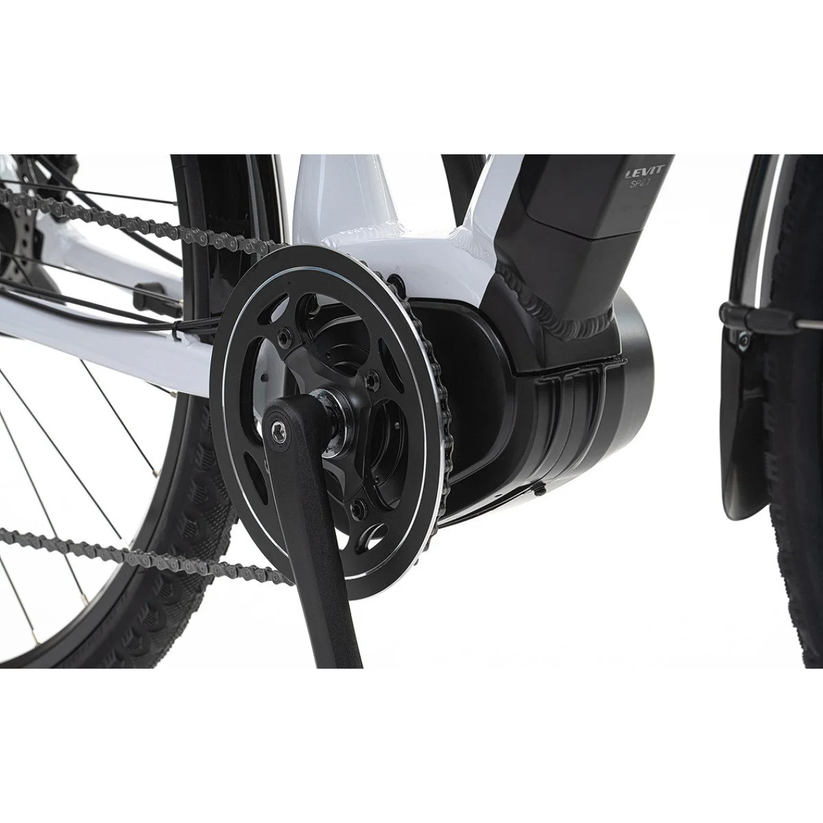 Elektrinis dviratis Levit Musca MX 630 e-Trekking 28" White pearl