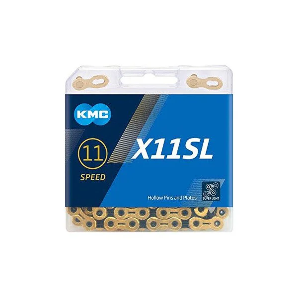 KMC X11SL Ti-N Gold Black 118L grandinė | 11 pavarų