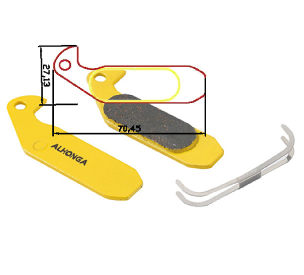 Stabdžių trinkelės D-brake Alhonga HJ-DS18