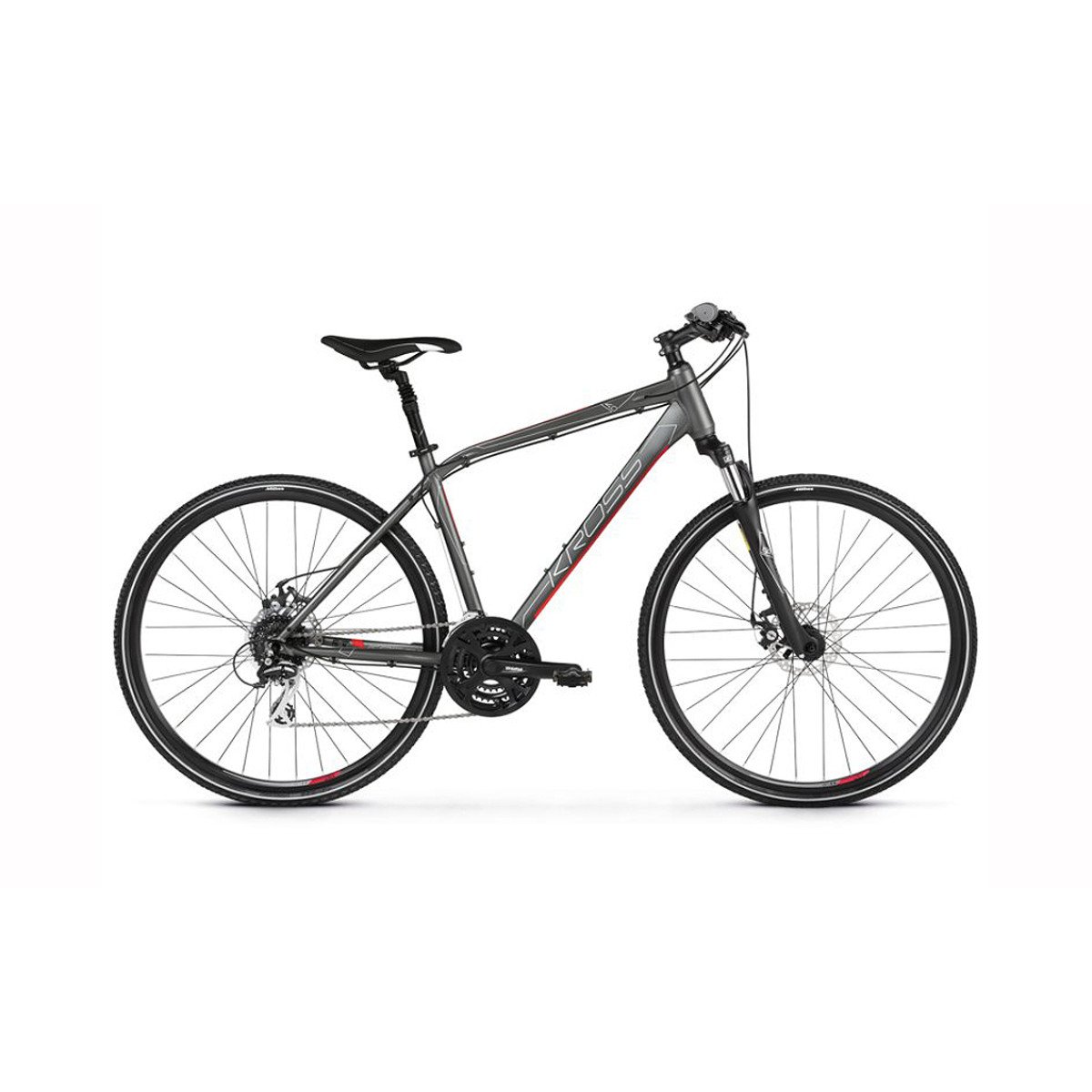 Kross Trekking 28" Evado 4.0 Graphite-Red Kross Trekking 28" Evado 4.0 Graphite-Red