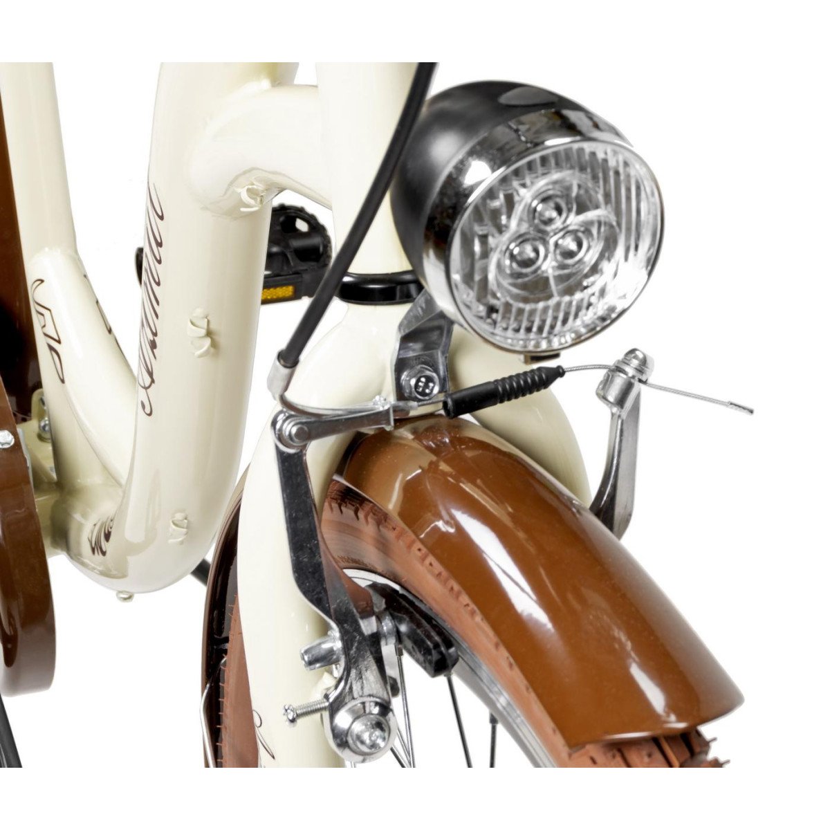 AZIMUT City Lux 26" 2023 cream-brown dviratis