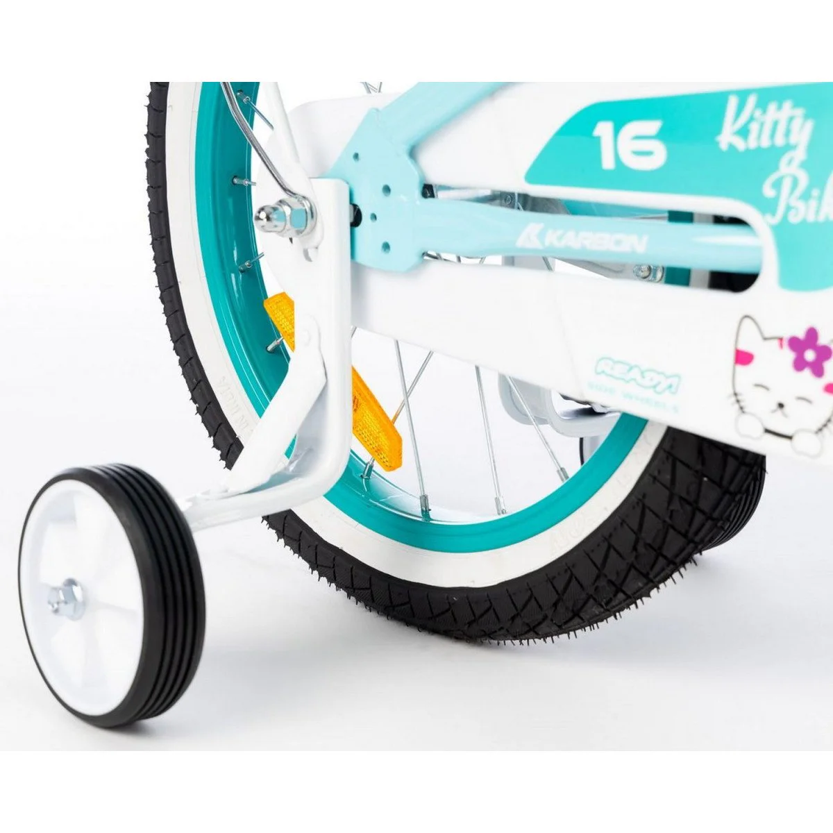 Karbon Kitty 16 turquoise-white dviratis