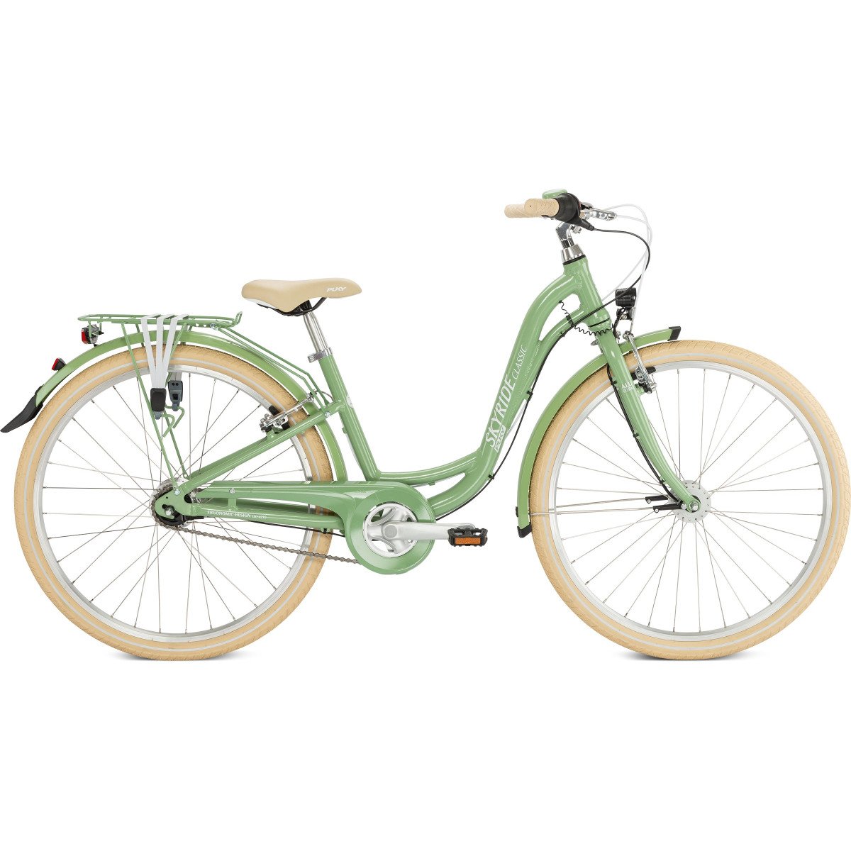 PUKY Skyride 26-7 Classic Alu retro green dviratis