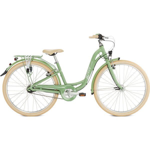 PUKY Skyride 26-7 Classic Alu retro green dviratis