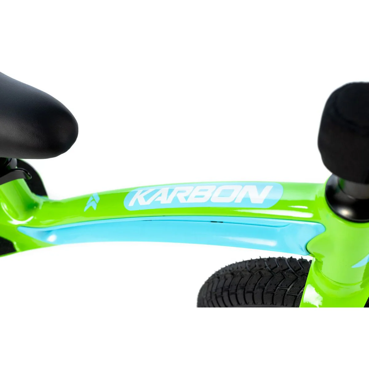 Karbon First green-blue balansinis dviratukas