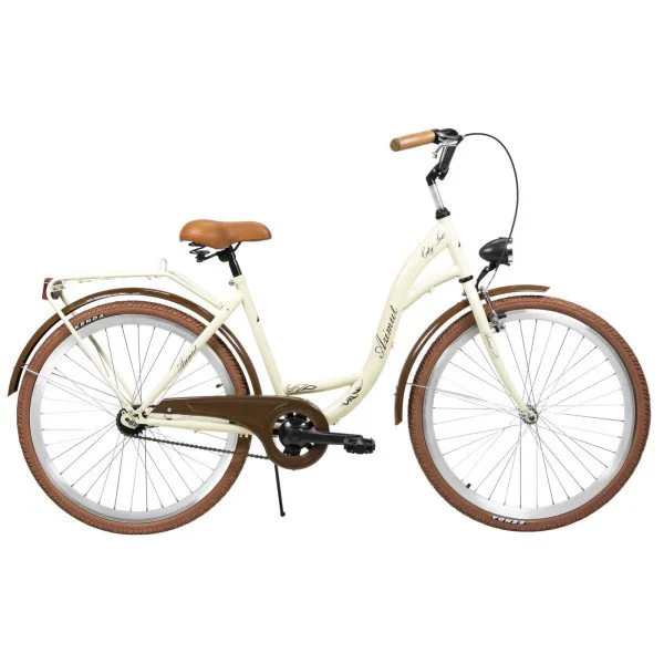 AZIMUT City Lux 26" 2023 cream-brown dviratis