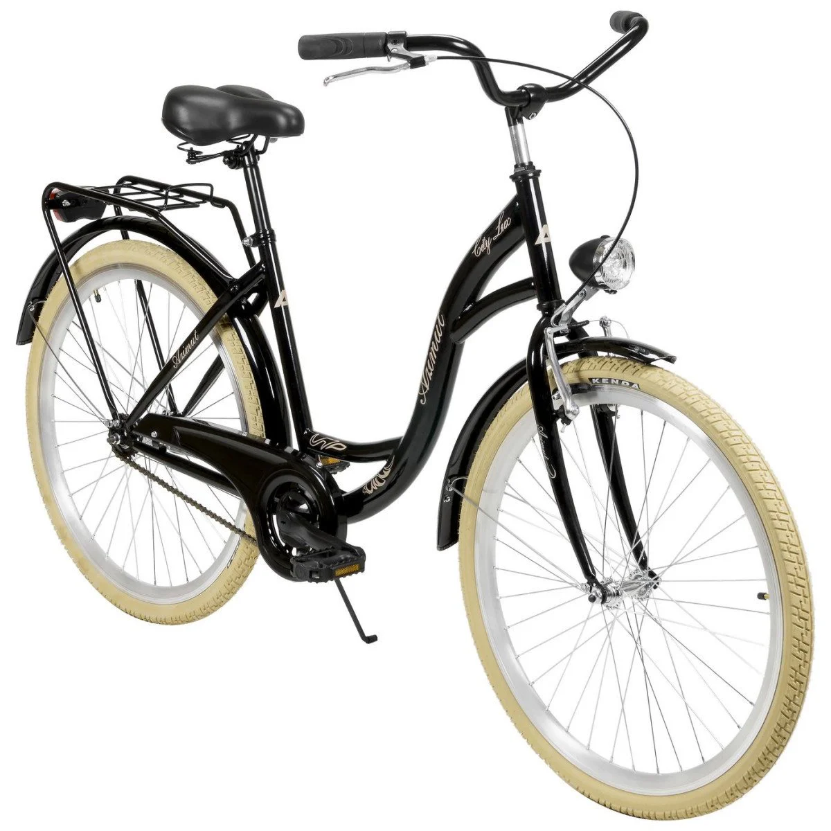 AZIMUT City Lux 26" 2023 black-cream dviratis