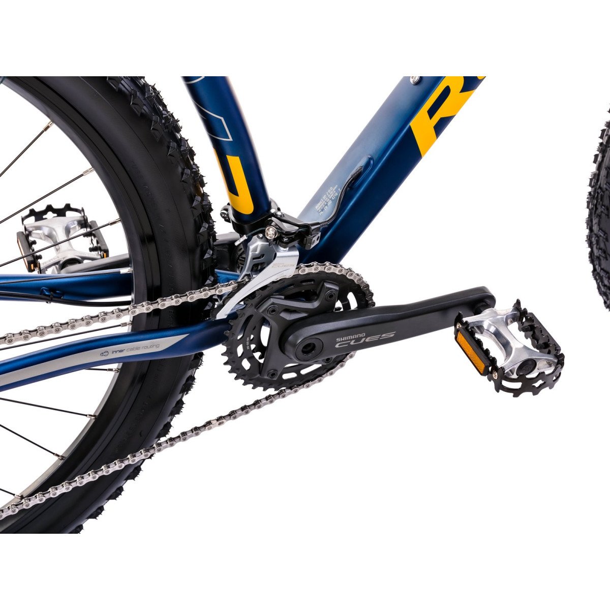 Romet Mustang M3 CS 2025 dark blue-yellow dviratis