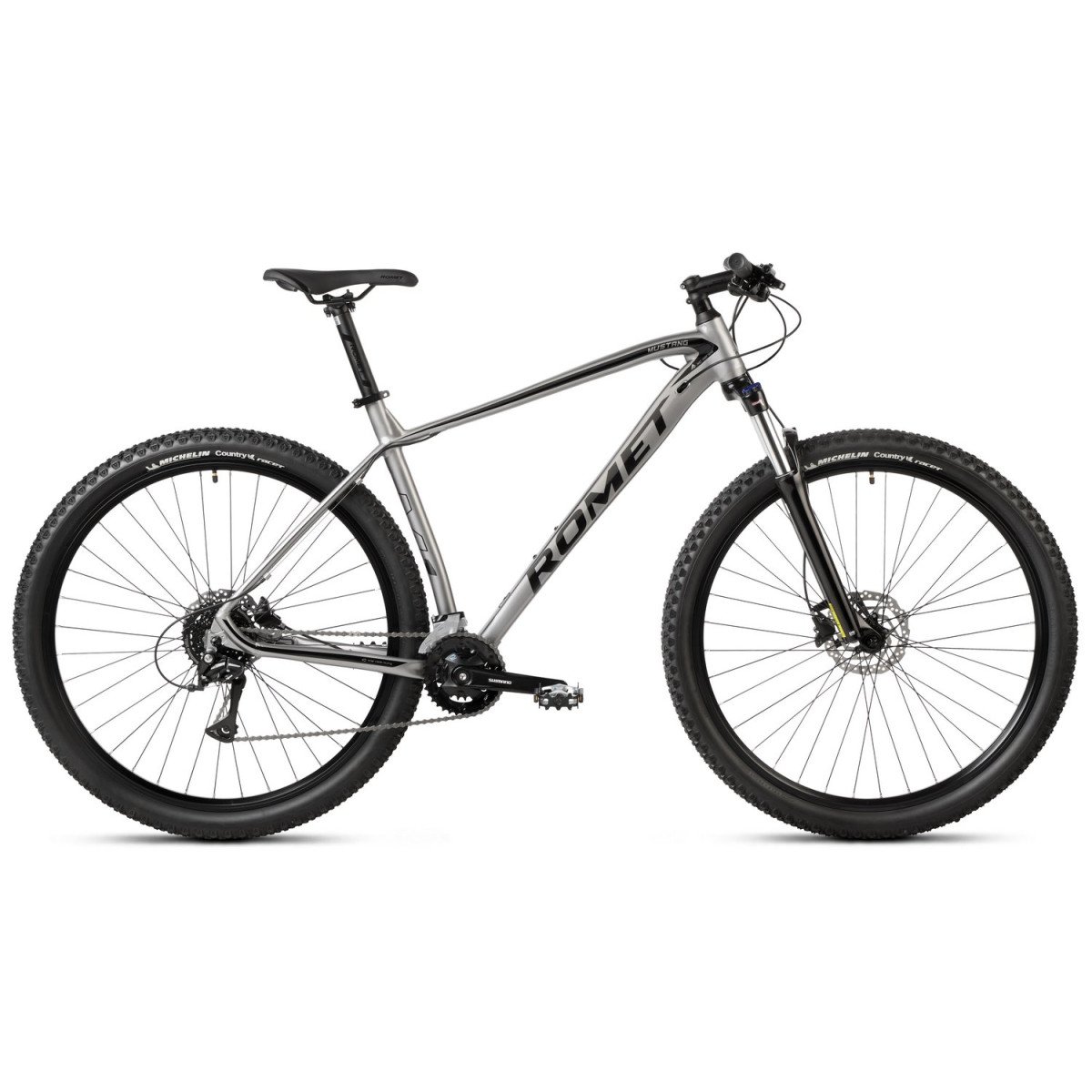 Romet Mustang M1 2025 bright graphite dviratis