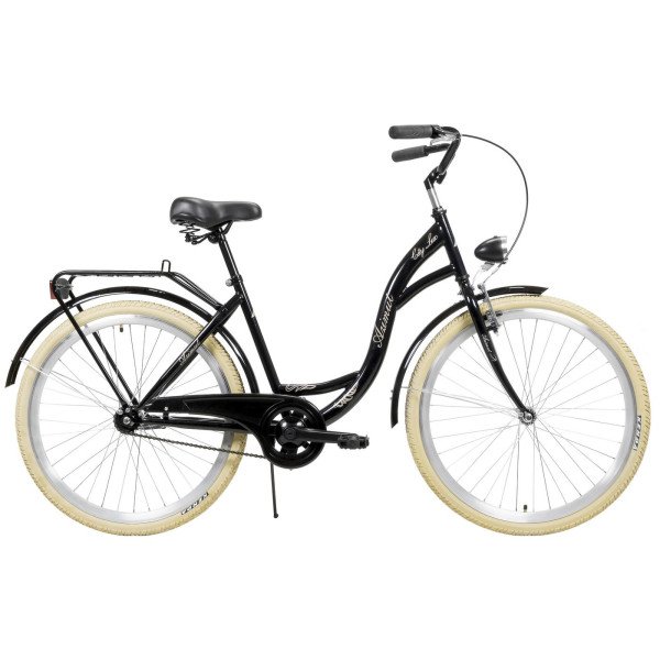 AZIMUT City Lux 26" 2023 black-cream dviratis