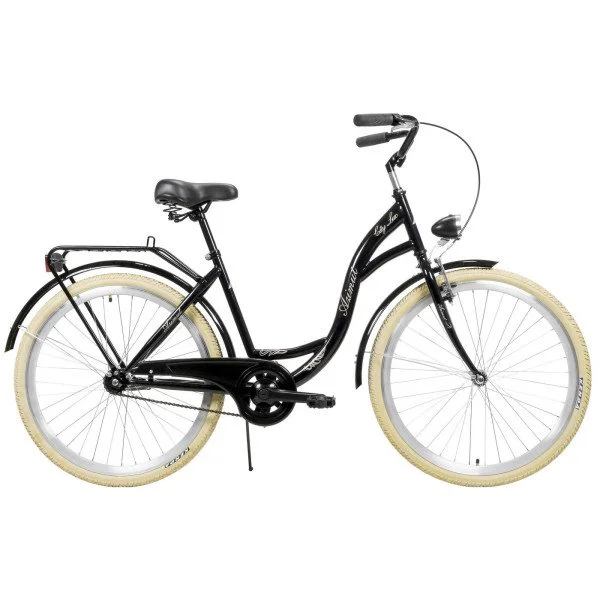 AZIMUT City Lux 26" 2023 black-cream dviratis