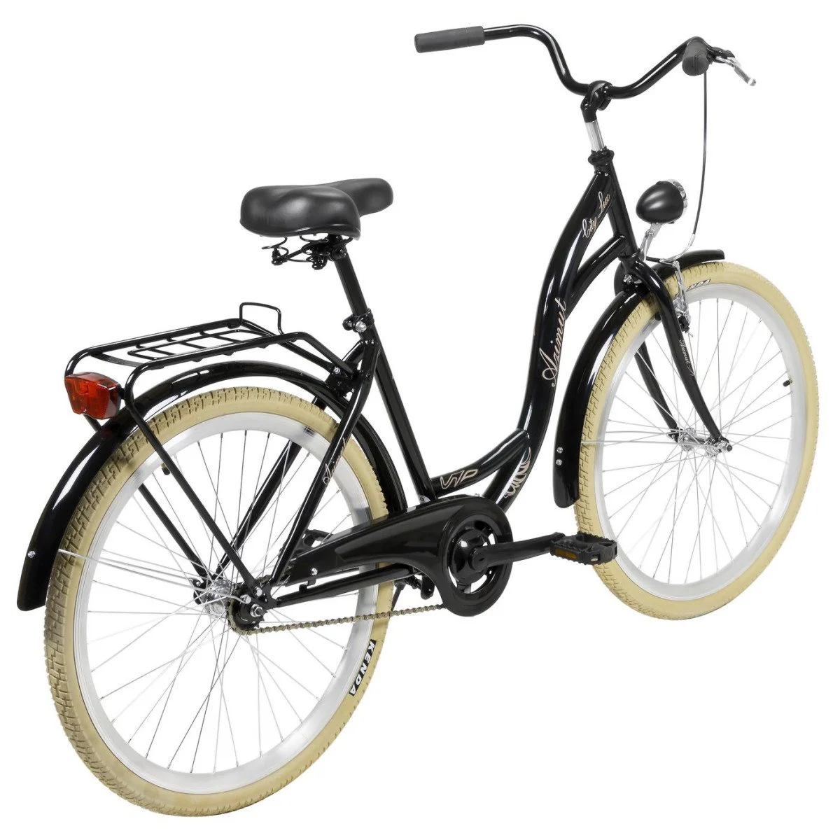 AZIMUT City Lux 26" 2023 black-cream dviratis