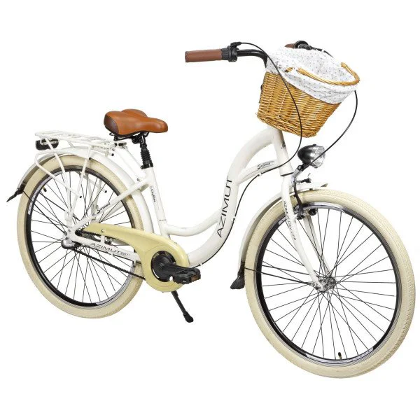 AZIMUT Sarema ALU 26" 3-speed 2025 light cream shiny dviratis