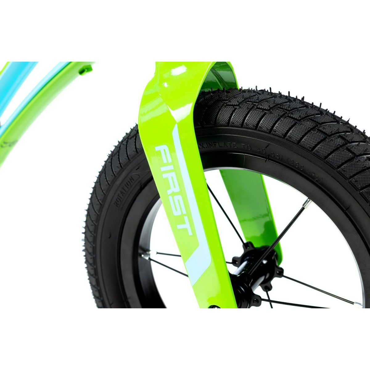 Karbon First green-blue balansinis dviratukas