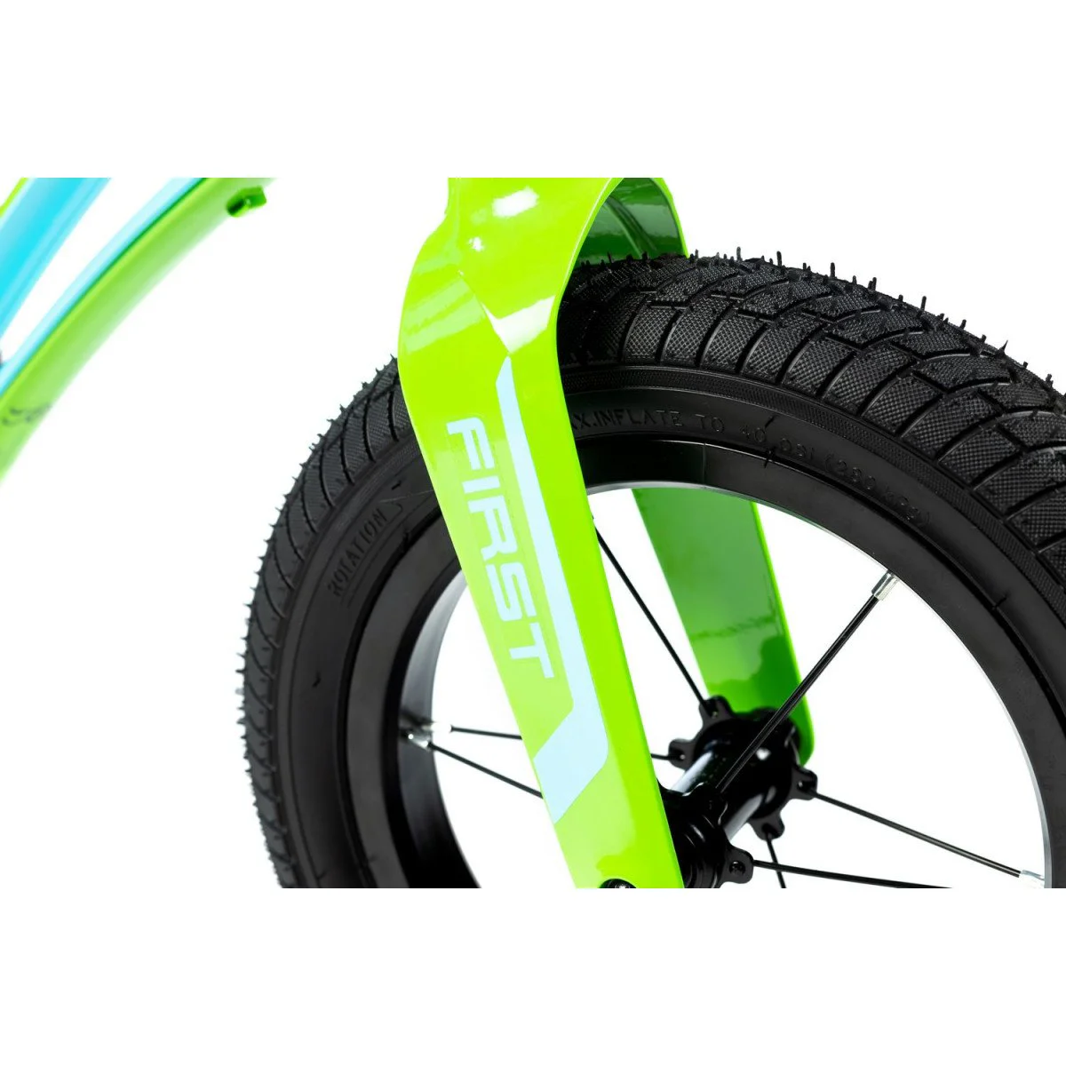 Karbon First green-blue balansinis dviratukas