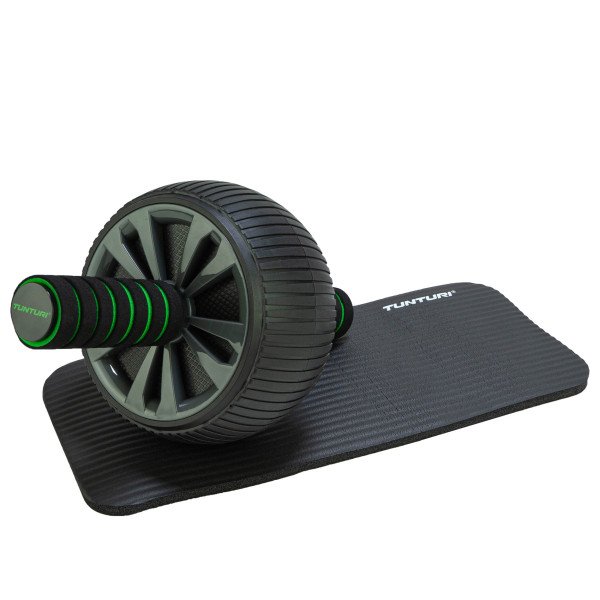 TUNTURI Pro Exercise Wheel Deluxe pilvo preso ratukas su kelių kilimėliu