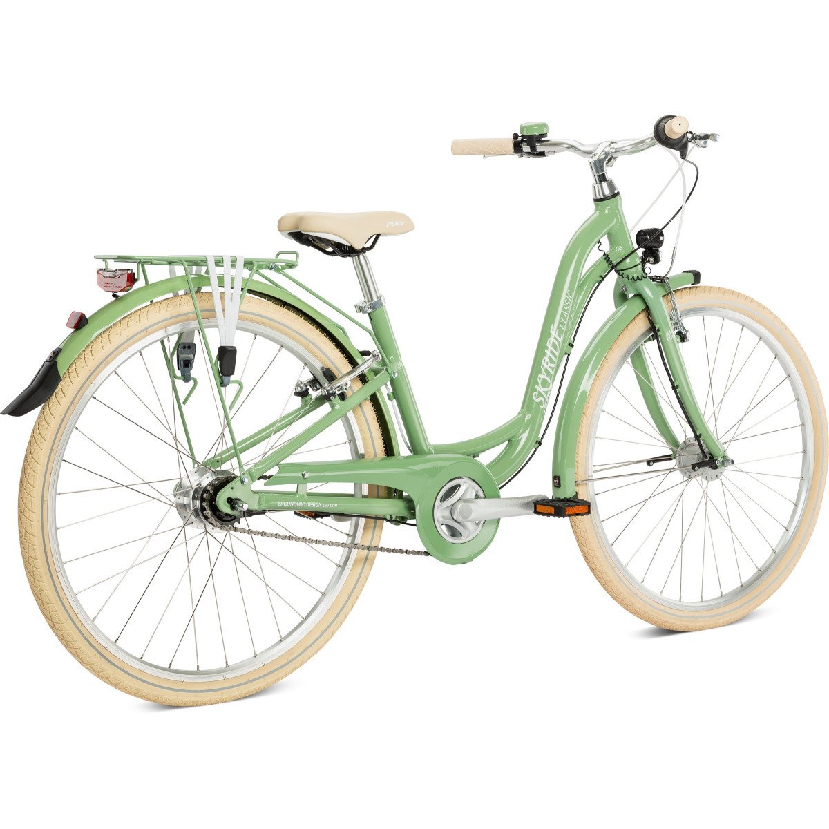 PUKY Skyride 26-7 Classic Alu retro green dviratis