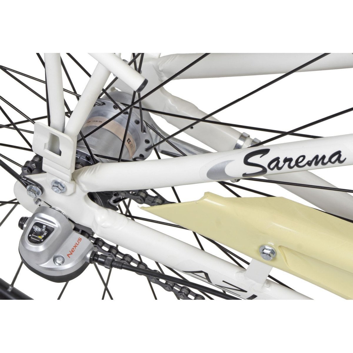 AZIMUT Sarema ALU 26" 3-speed 2025 light cream shiny dviratis AZIMUT Sarema ALU 26" 3-speed 2025 light cream shiny dviratis