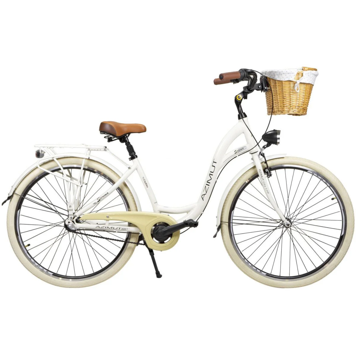 AZIMUT Sarema ALU 28" 3-speed 2025 light cream shiny dviratis
