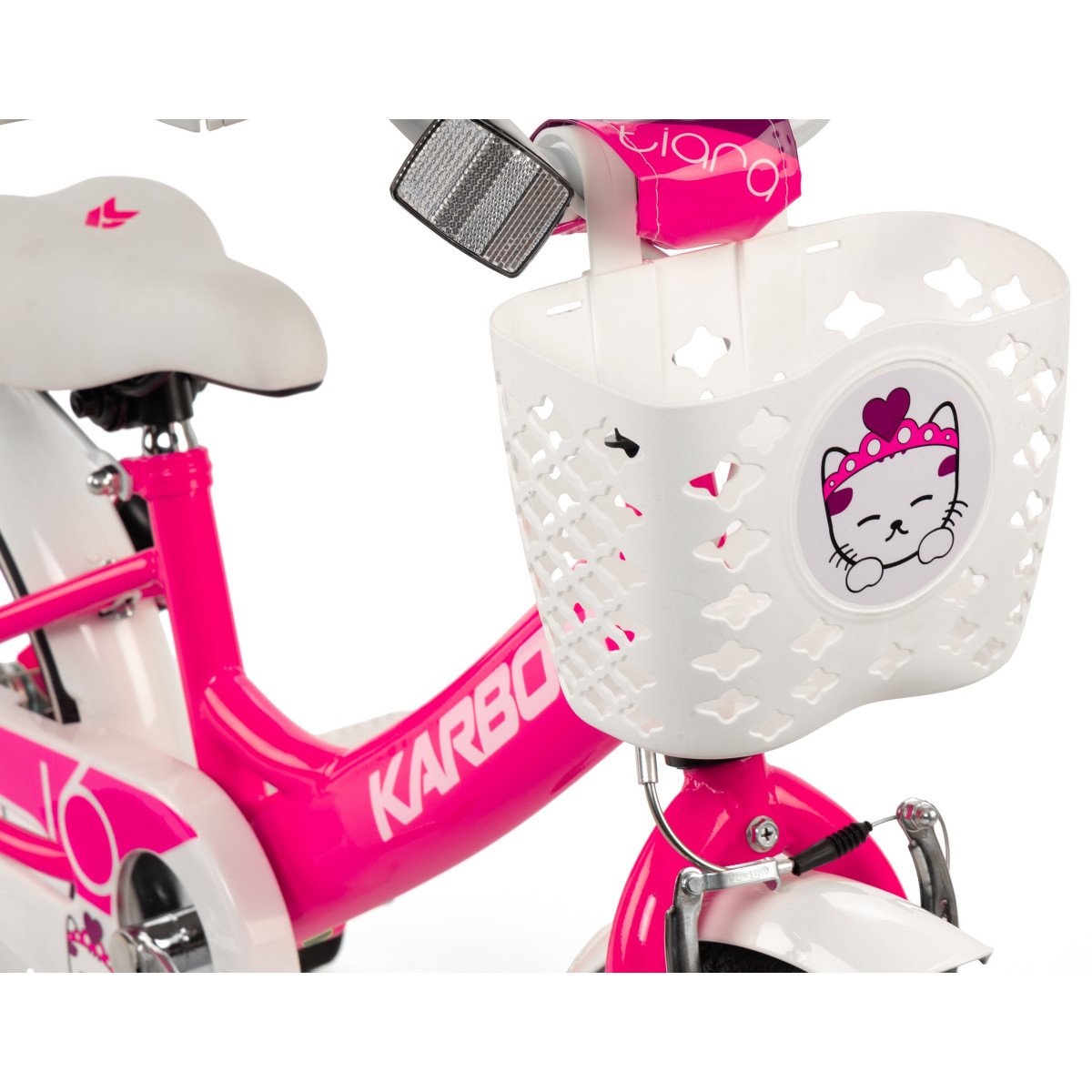 Karbon Tiara 16 pink dviratis