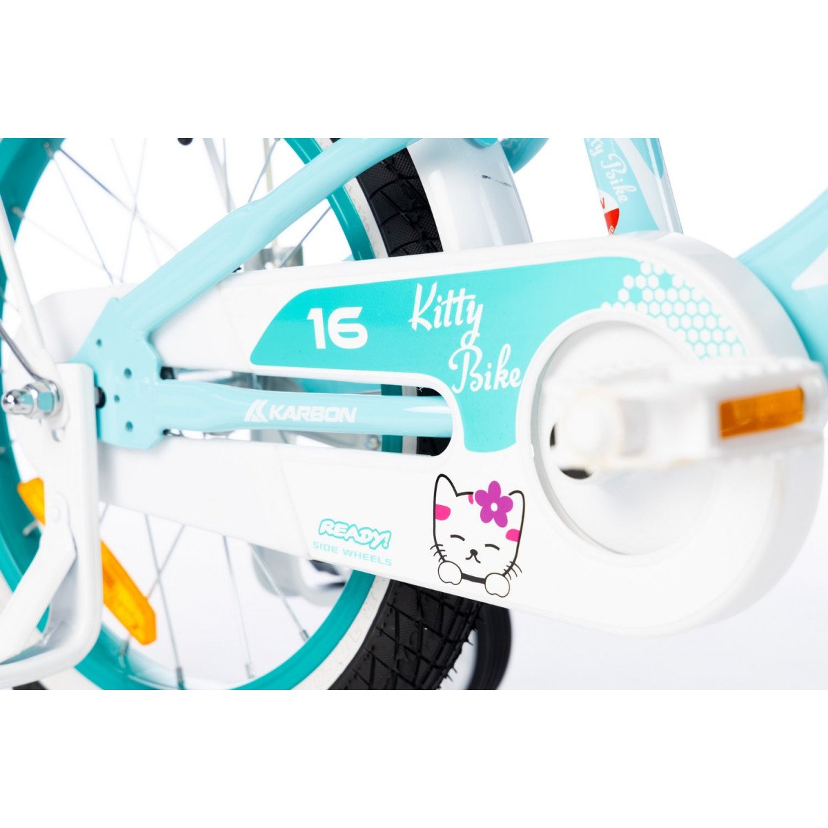 Karbon Kitty 16 turquoise-white dviratis