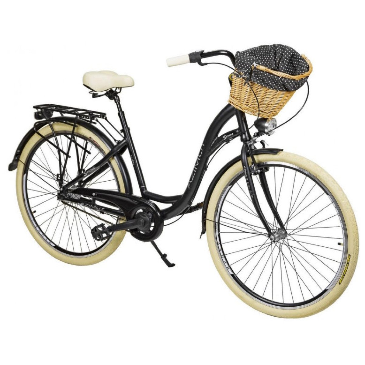 AZIMUT Sarema ALU 28" 3-speed 2025 black matt dviratis