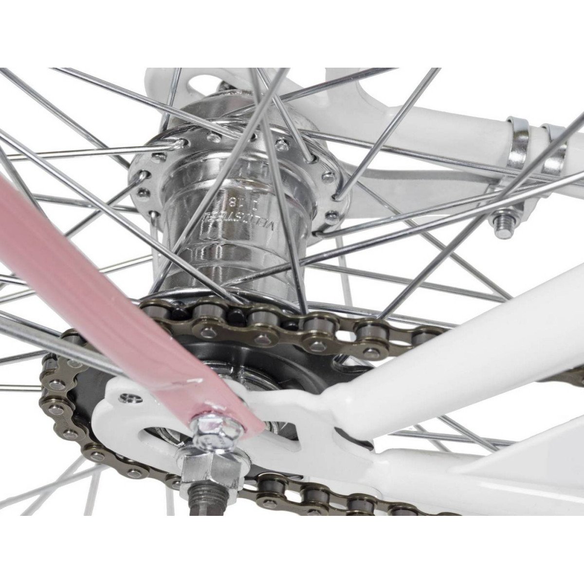 AZIMUT City Lux 26" 2023 white-pink dviratis