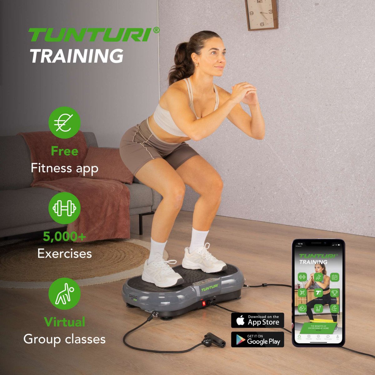 TUNTURI Cardio Fit V40 vibracinė platforma